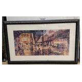 Euro Disney MainStreet Hand Drawn Art 29"x45"