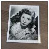 Publicity signed photograph actress Lauren Bacall,