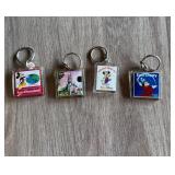 Lot (4) Euro Disney Key Fobs