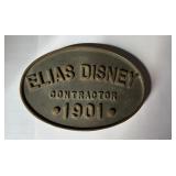 SUPER RARE Elias Disney Cast Brass Plaque