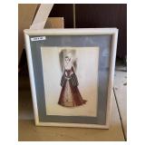 Marilyn Sotto Costume Art Original Drawing (Framed