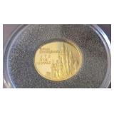 1998 Tokyo Disneyland 1/4oz solid Gold 15 year Ann
