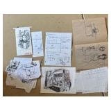 Lot (5) Original Sketch books (doodles/ideas) Eddi