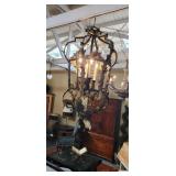 Antique French Rococo-style hanging hall lantern