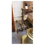 Vintage cast iron andiron (or fire dog)