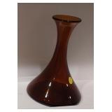 Vintage amber glass decanter