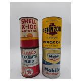 Vintage oil cans