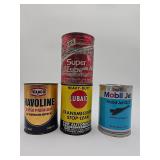 Vintage oil cans