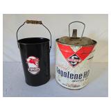 5-gal oil can & pale