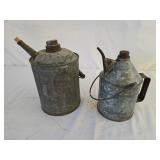 Vintage oil cans