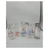 Antique milk bottles