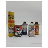 Vintage oil cans