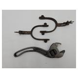 Antique wrench & Spurs