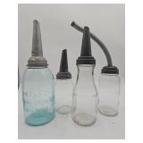 Glass oil bottles