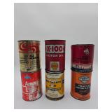 Vintage oil cans