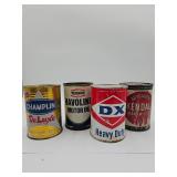 Vintage oil cans