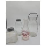 Antique milk bottles