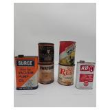 Vintage oil cans