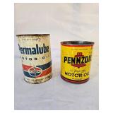 Pennzoil & Standard oil cans
