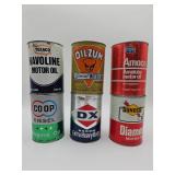 Vintage oil cans
