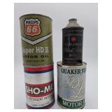 Vintage oil cans