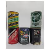 Vintage oil cans