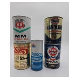 Vintage oil cans