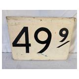 Vintage value sign