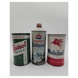 Vintage oil cans