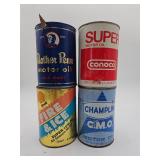 Vintage oil cans