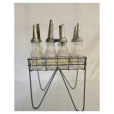 Vintage Glass Motor Oil Bottle One Quart - 8
