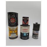 Vintage oil cans