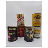 Vintage oil cans