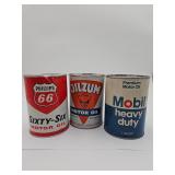 Vintage oil cans