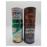 Vintage oil cans