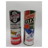 Vintage oil cans