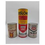 Vintage oil cans