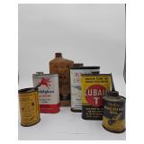 Vintage oil cans