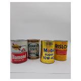 Vintage oil cans
