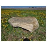 Big flat landscaping rock