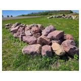 Red landscaping rocks