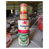 Vintage oil cans