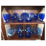 Vintage cobalt blue glassware