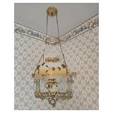 Antique hanging oil lamp