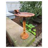Steel bird bath