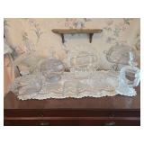 Antique glassware set