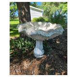 Concrete bird bath