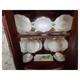 Vintage Floral China Set w/ Gold Trim
