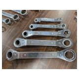 MAC Tools double box-end ratcheting wrenches.