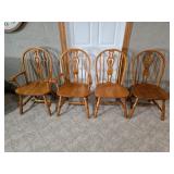 4 Oak Dining Chairs